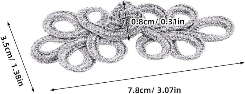 Veemoon 16Pcs Silver Gold Five Petal Knot Sewing Buttons For Wedding Dress Crafts - Image 2
